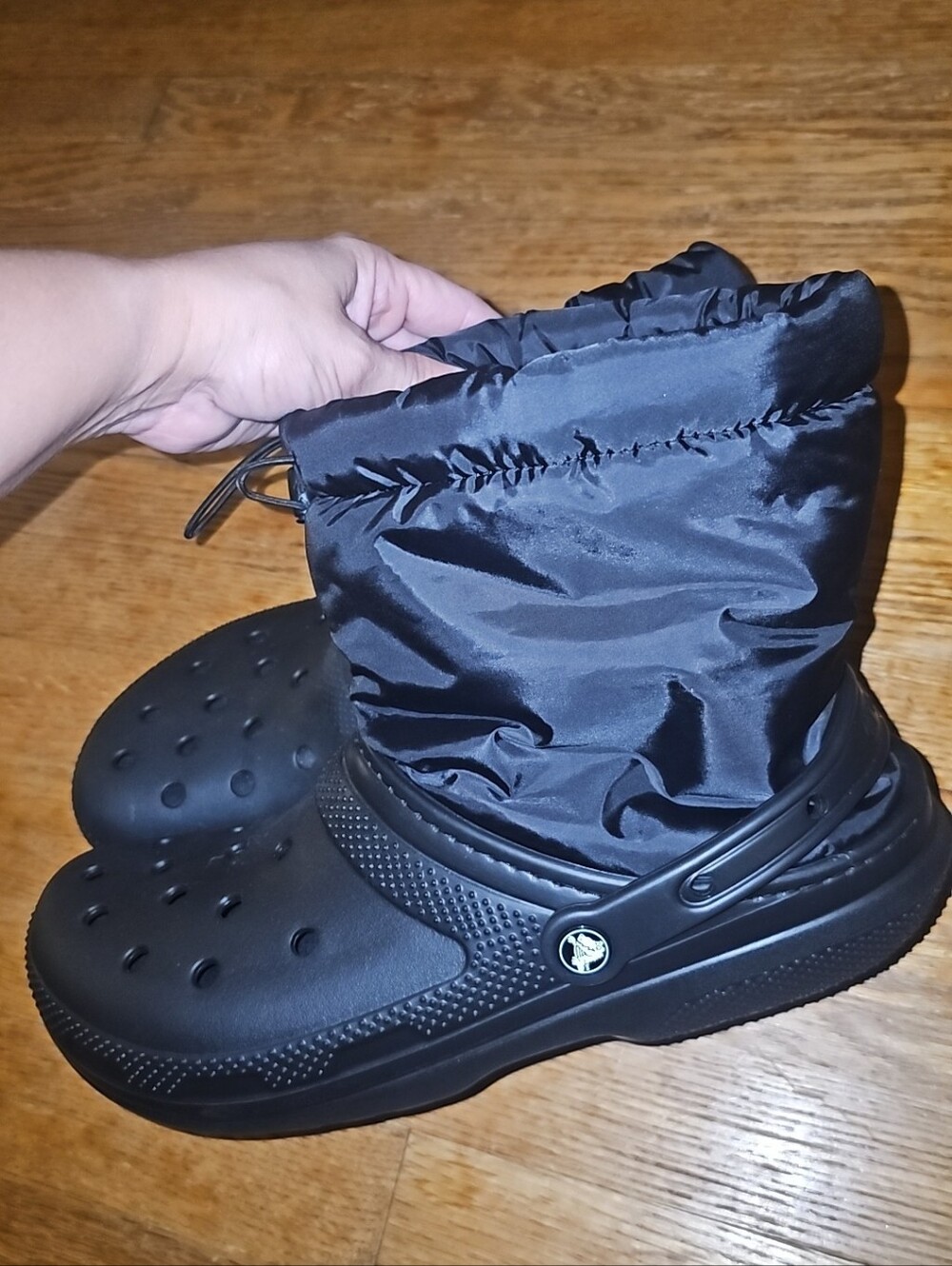 Crocs Mens Black Winter Puff Boot Clog